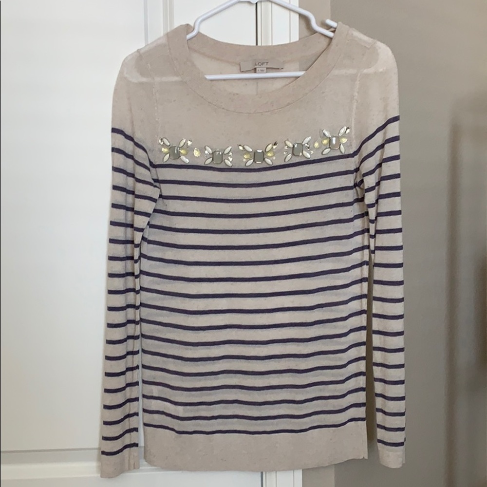 Ann Taylor Loft Striped Sweater - Small